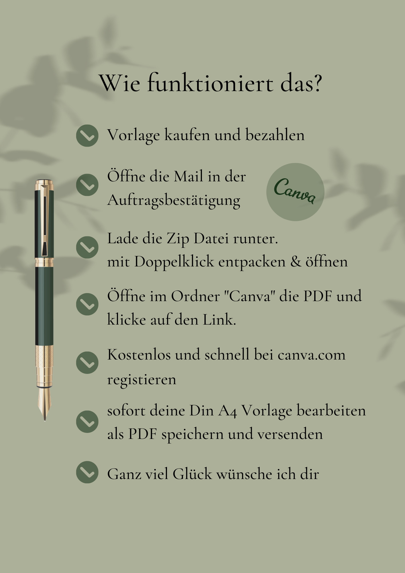 | Bewerbungsvorlagen Set Tom Bergmann Olive grün