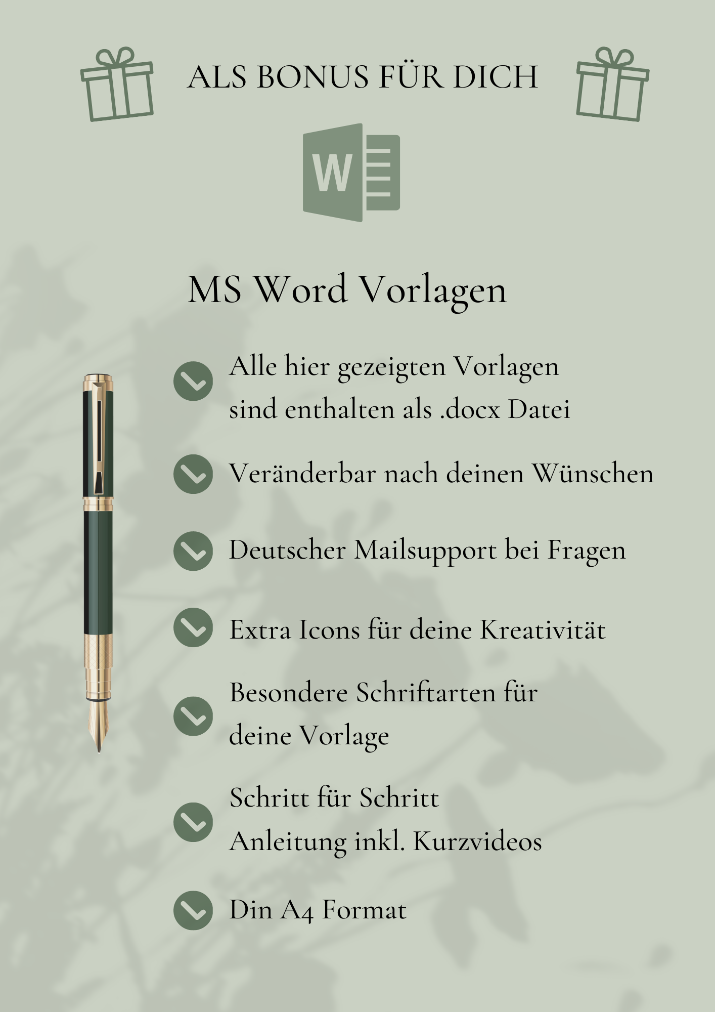 | Bewerbungsvorlagen Set Lena Schmidt green