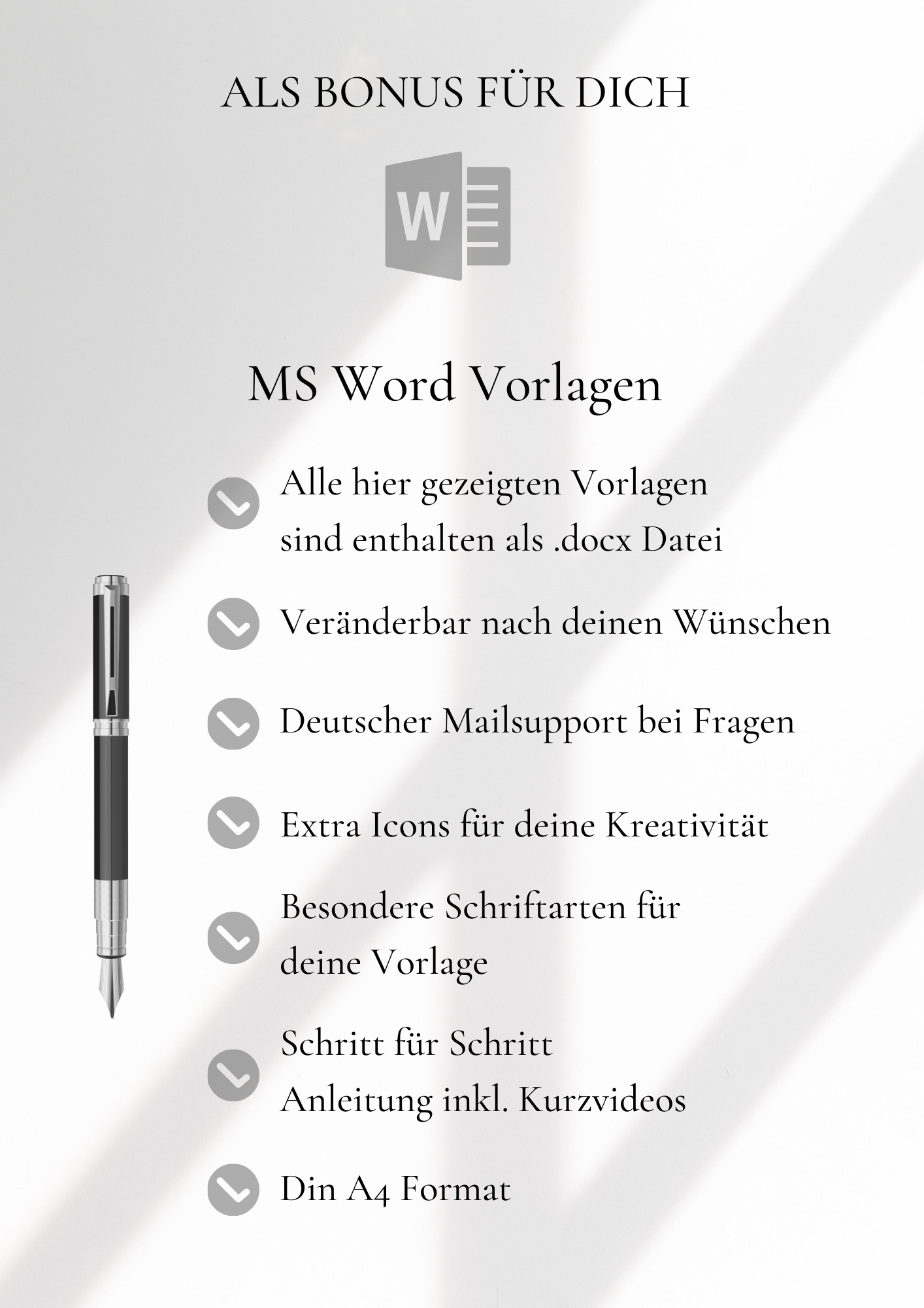 | Bewerbungsvorlagen Set Tim Meyer Black & White