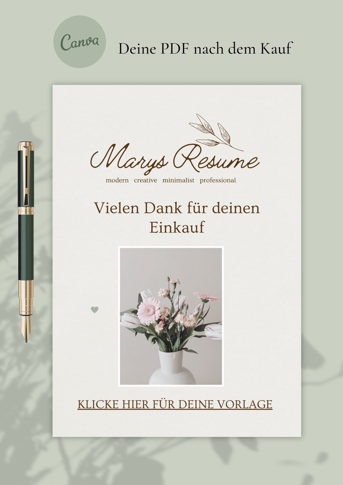 | Bewerbungsvorlagen Set Lena Schmidt green