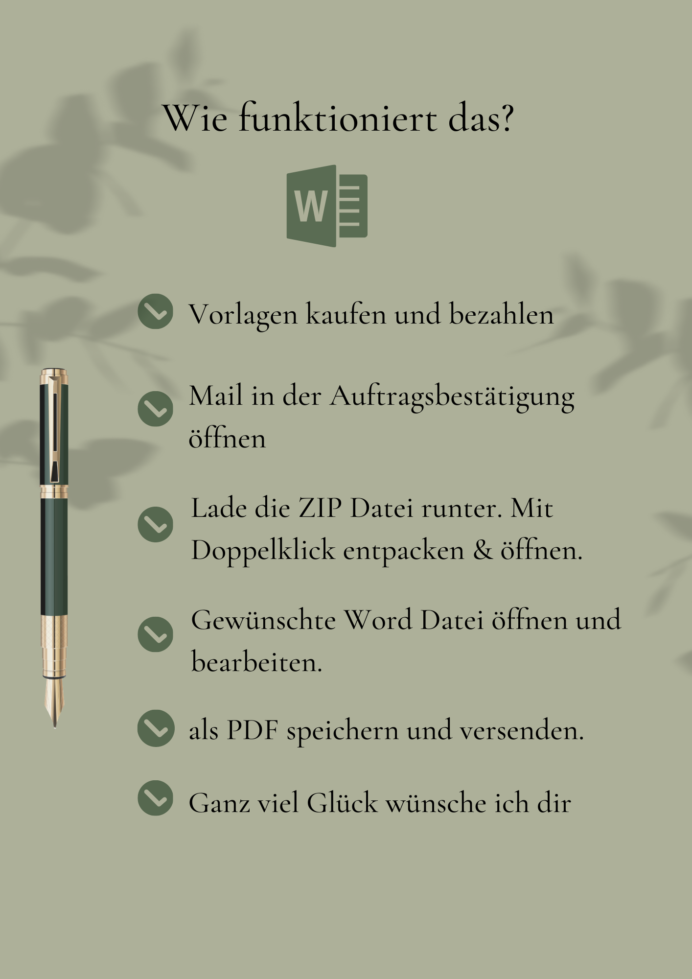 | Bewerbungsvorlagen Set Tom Bergmann Olive grün