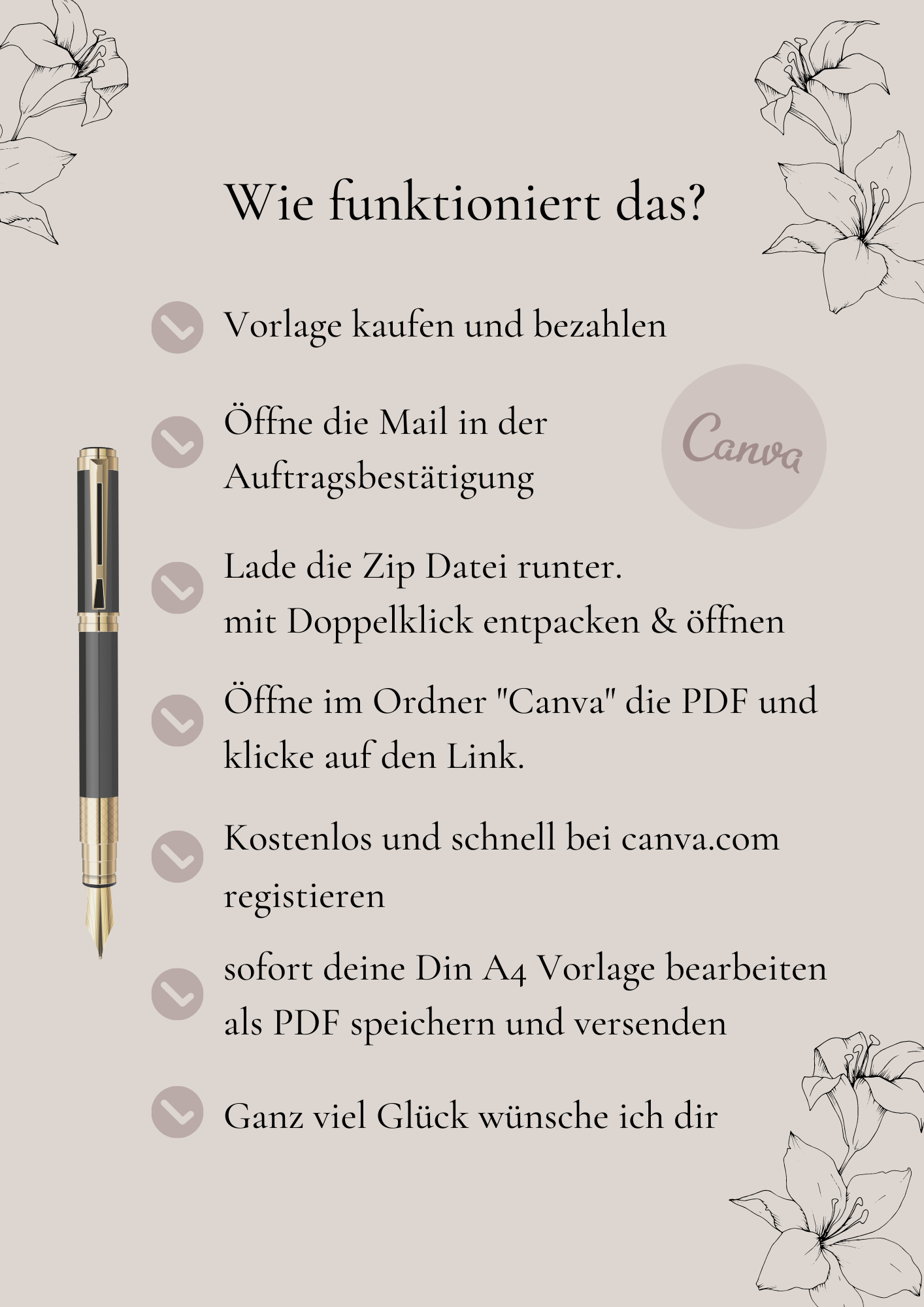 | Bewerbungsvorlagen Set Charlotte Forster Beige