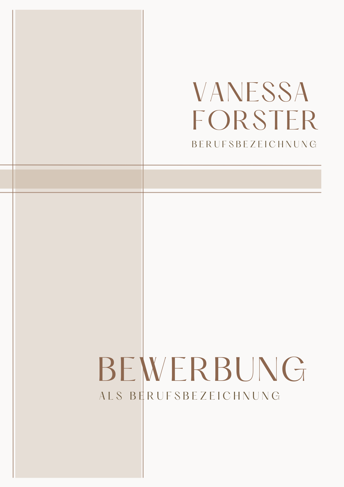 | Bewerbungsvorlagen Set Vanessa Forster Beige Gold