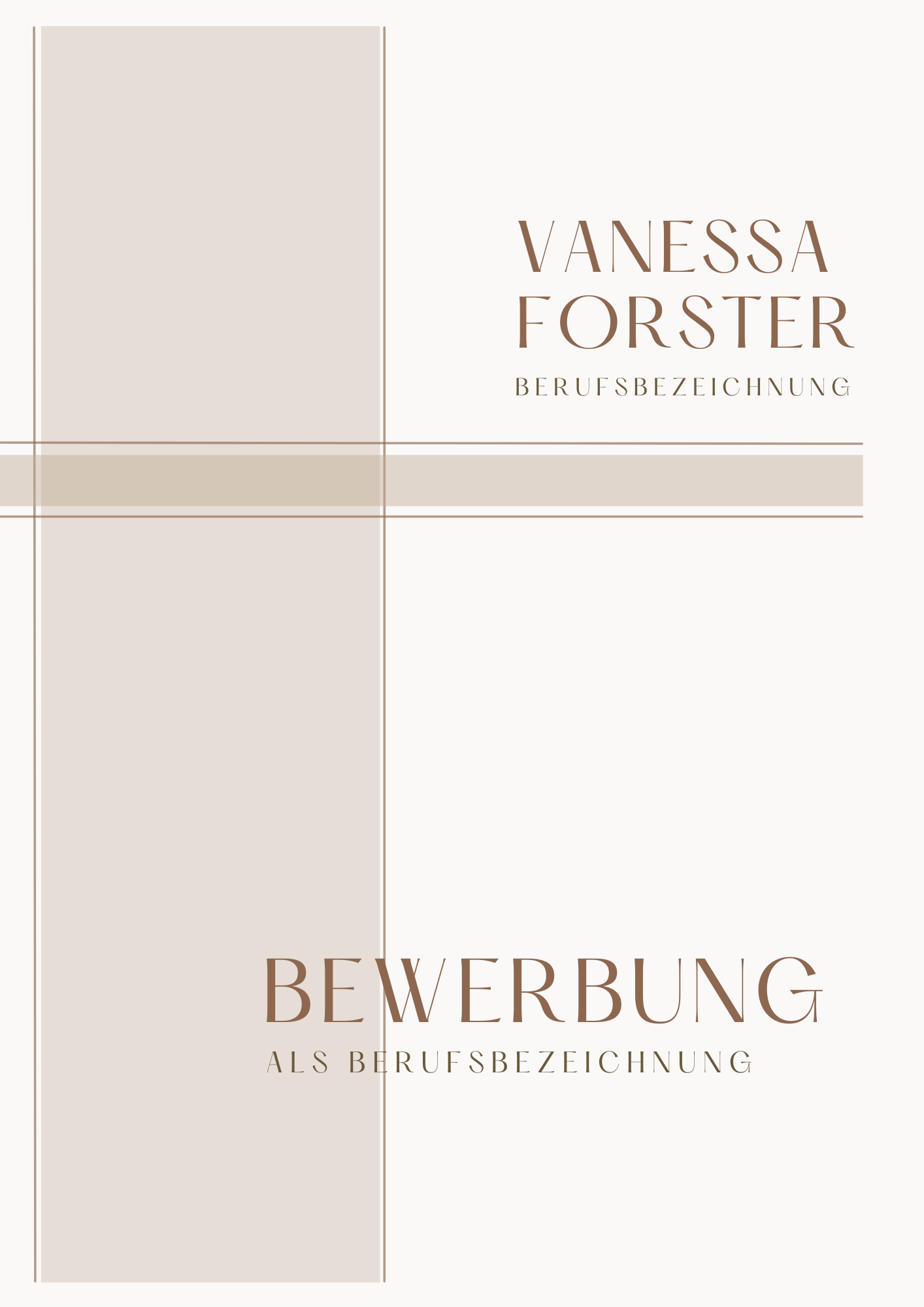  | Bewerbungsvorlagen Set Vanessa Forster Beige Gold