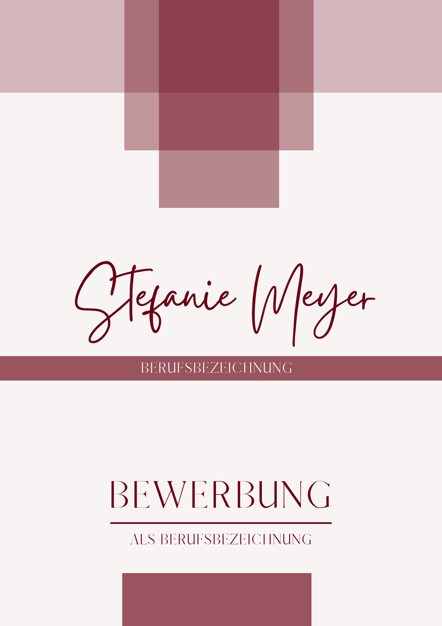 Bewerbungsvorlagen Set Stefanie Meyer Bordeaux