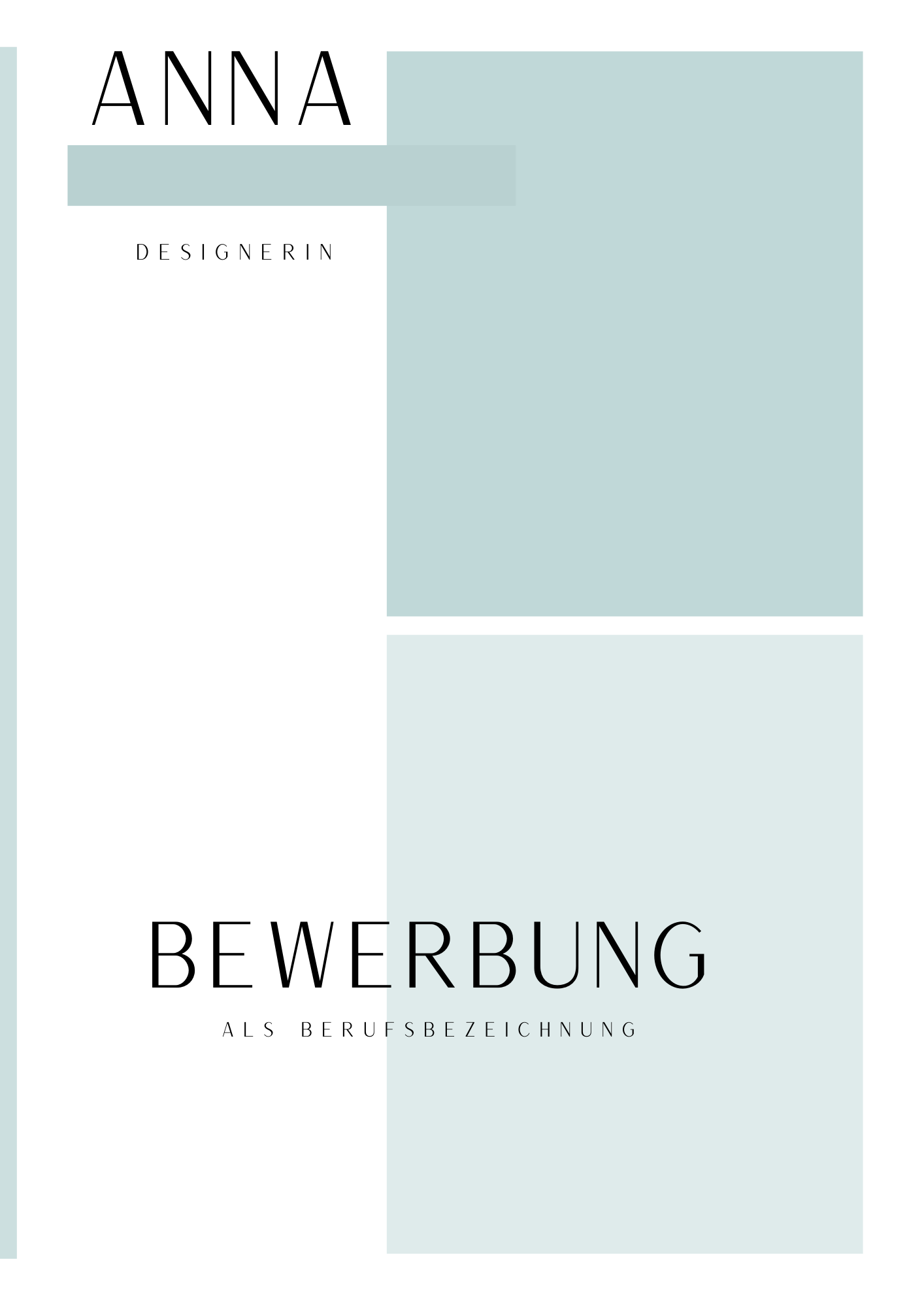 | Bewerbungsvorlagen Set Anna Otto Mint