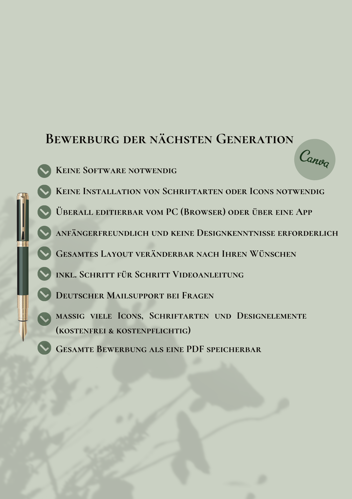 | Bewerbungsvorlagen Set Lena Schmidt green