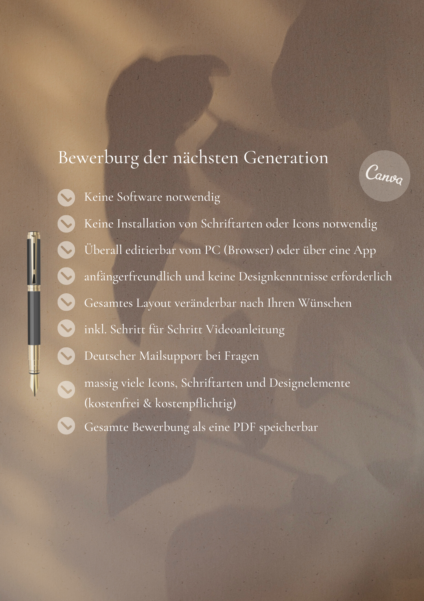 | Bewerbungsvorlagen Set Tim Schulz Beige