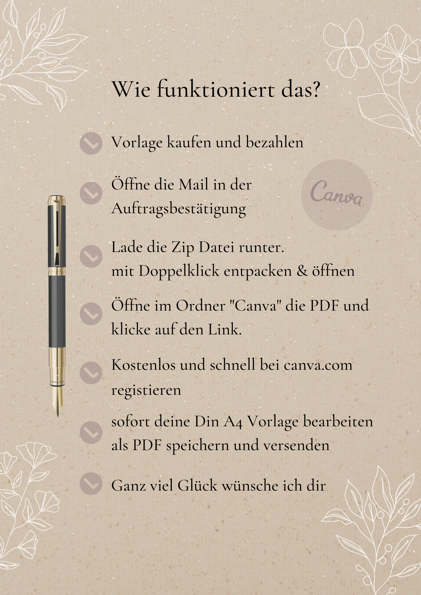 | Bewerbungsvorlagen Set Sarah Lee Beige