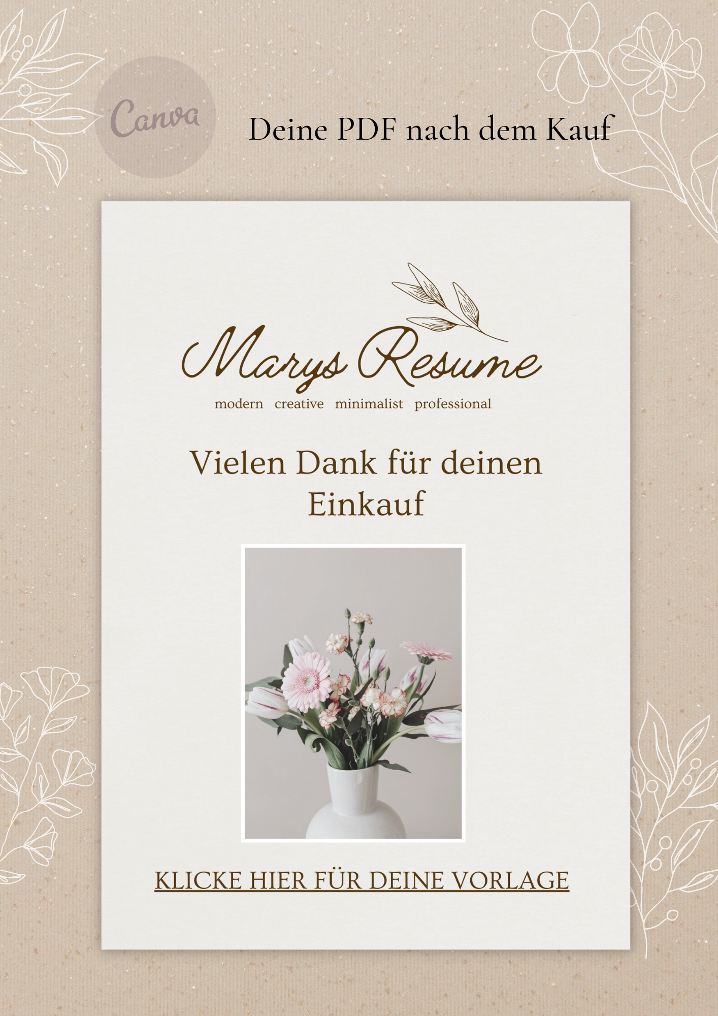| Bewerbungsvorlagen Set Sarah Lee Beige