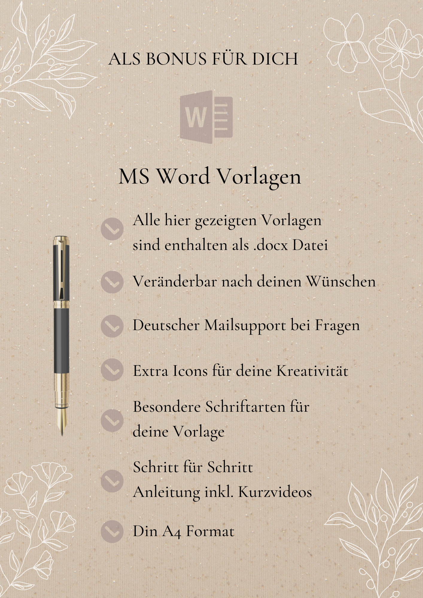 | Bewerbungsvorlagen Set Sarah Lee Beige