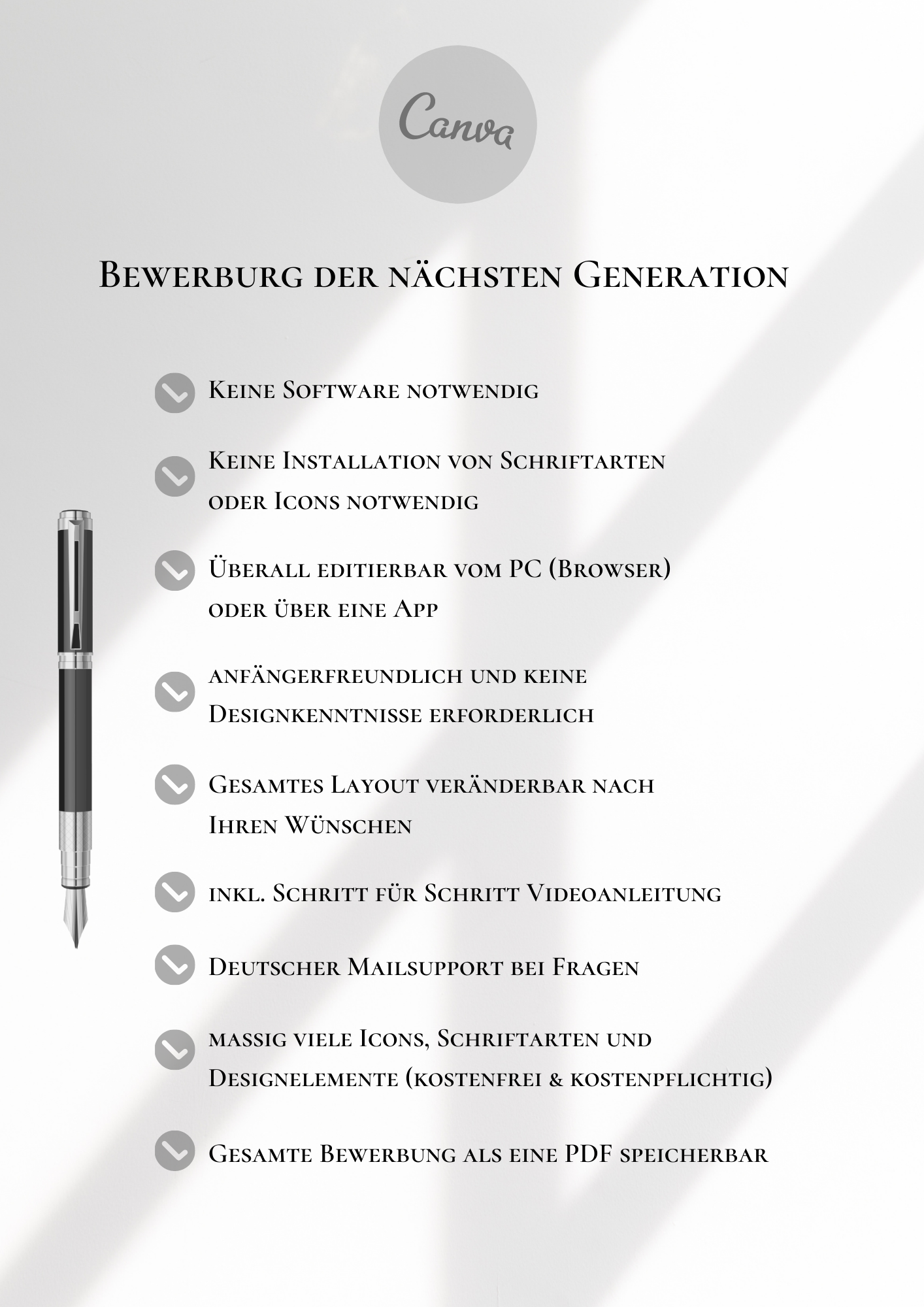 | Bewerbungsvorlagen Set Tim Meyer Black & White