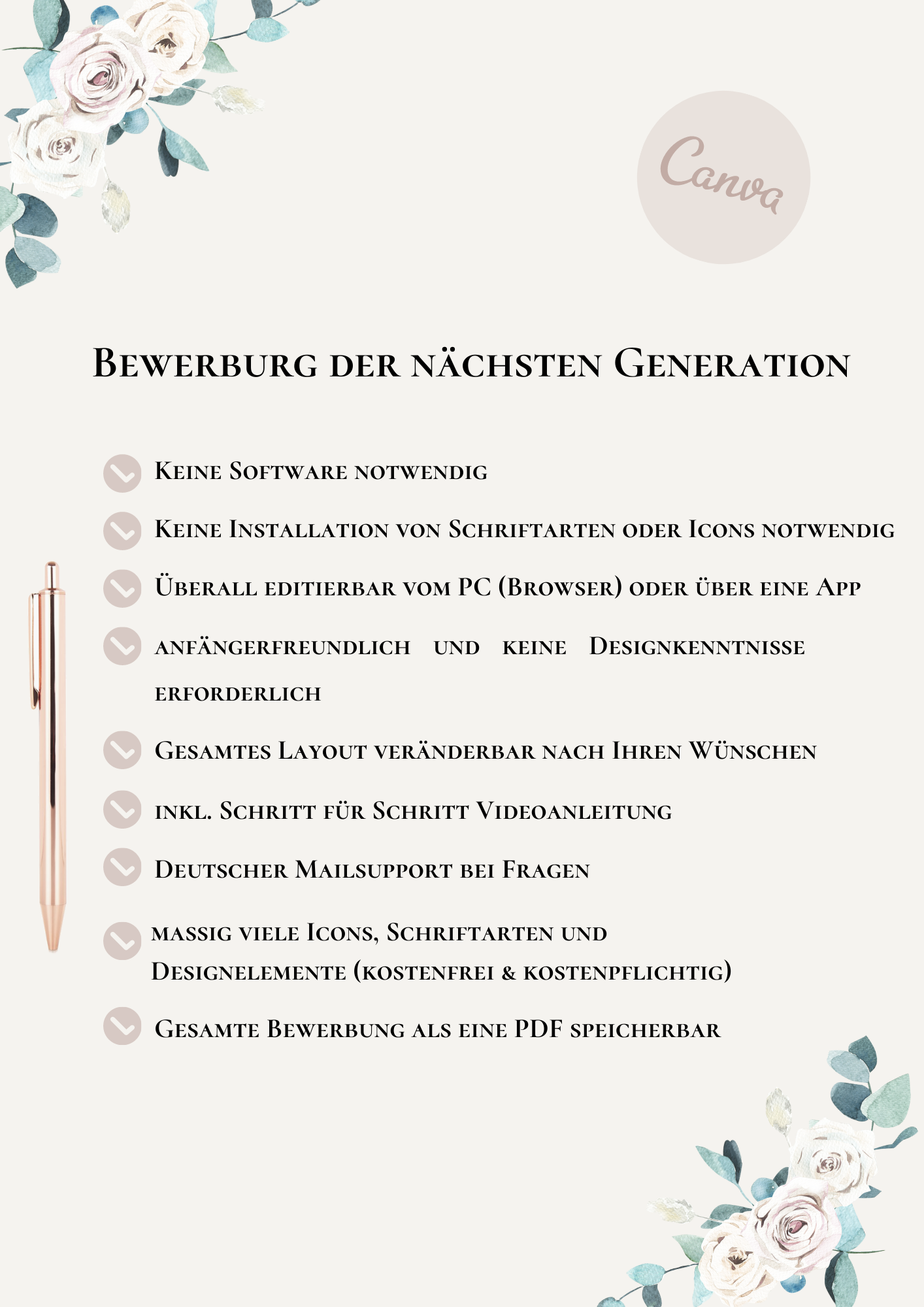 | Bewerbungsvorlagen Lena Schmidt Taupe Beige