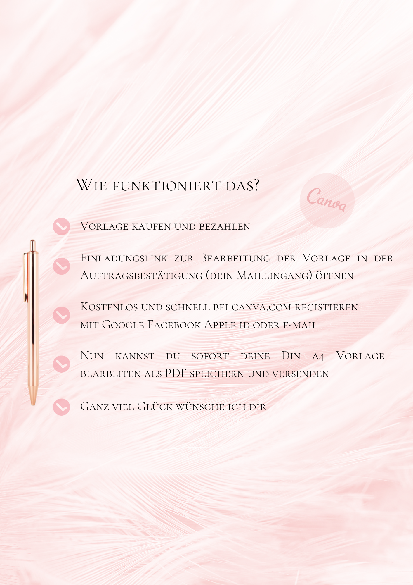 | Bewerbungsvorlagen Set Charlotte Peach