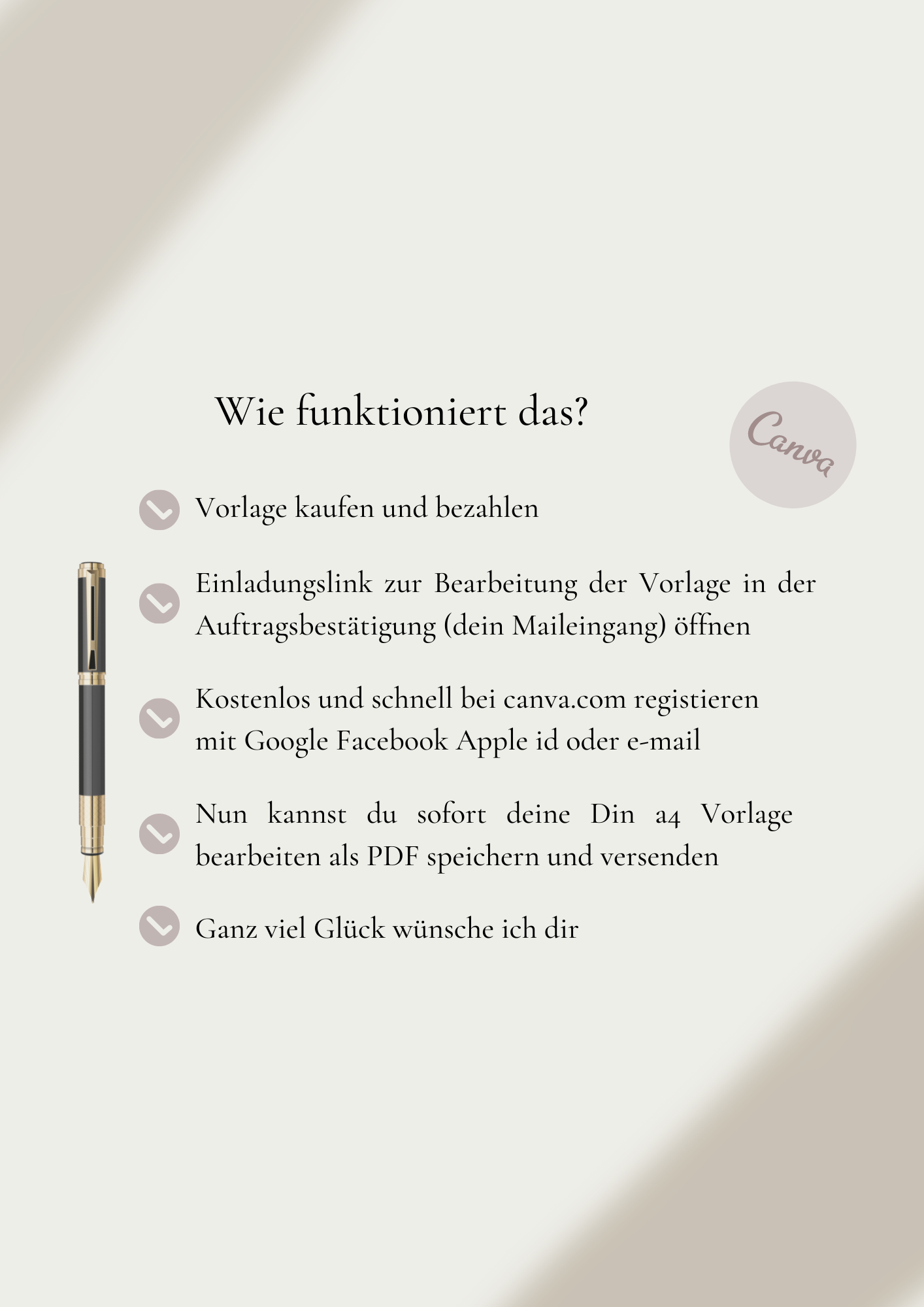 Lebenslauf & Bewerbungsvorlage für Word & Canva Boho Schüler Beige