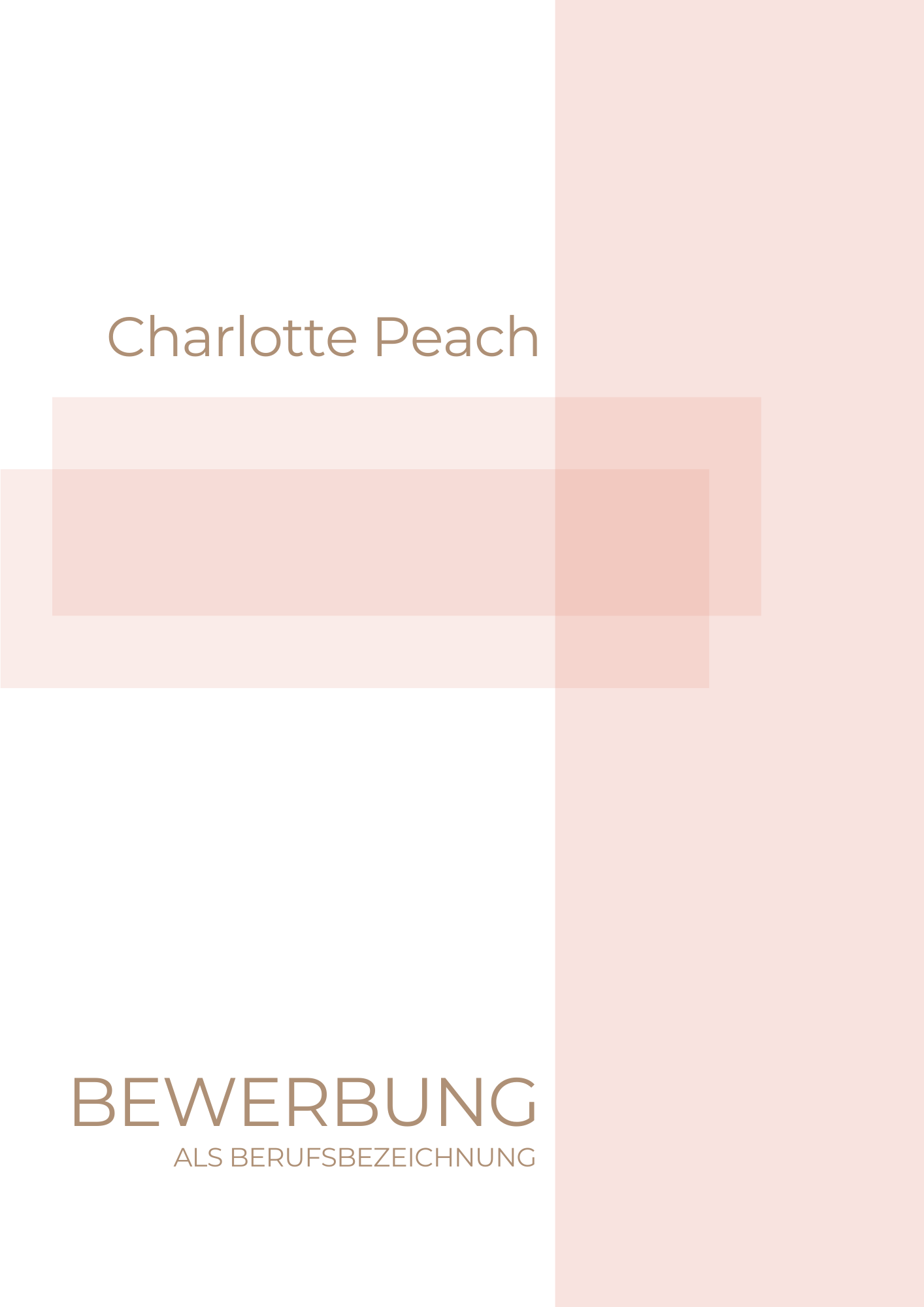 Bewerbungsvorlagen Set Charlotte Peach
