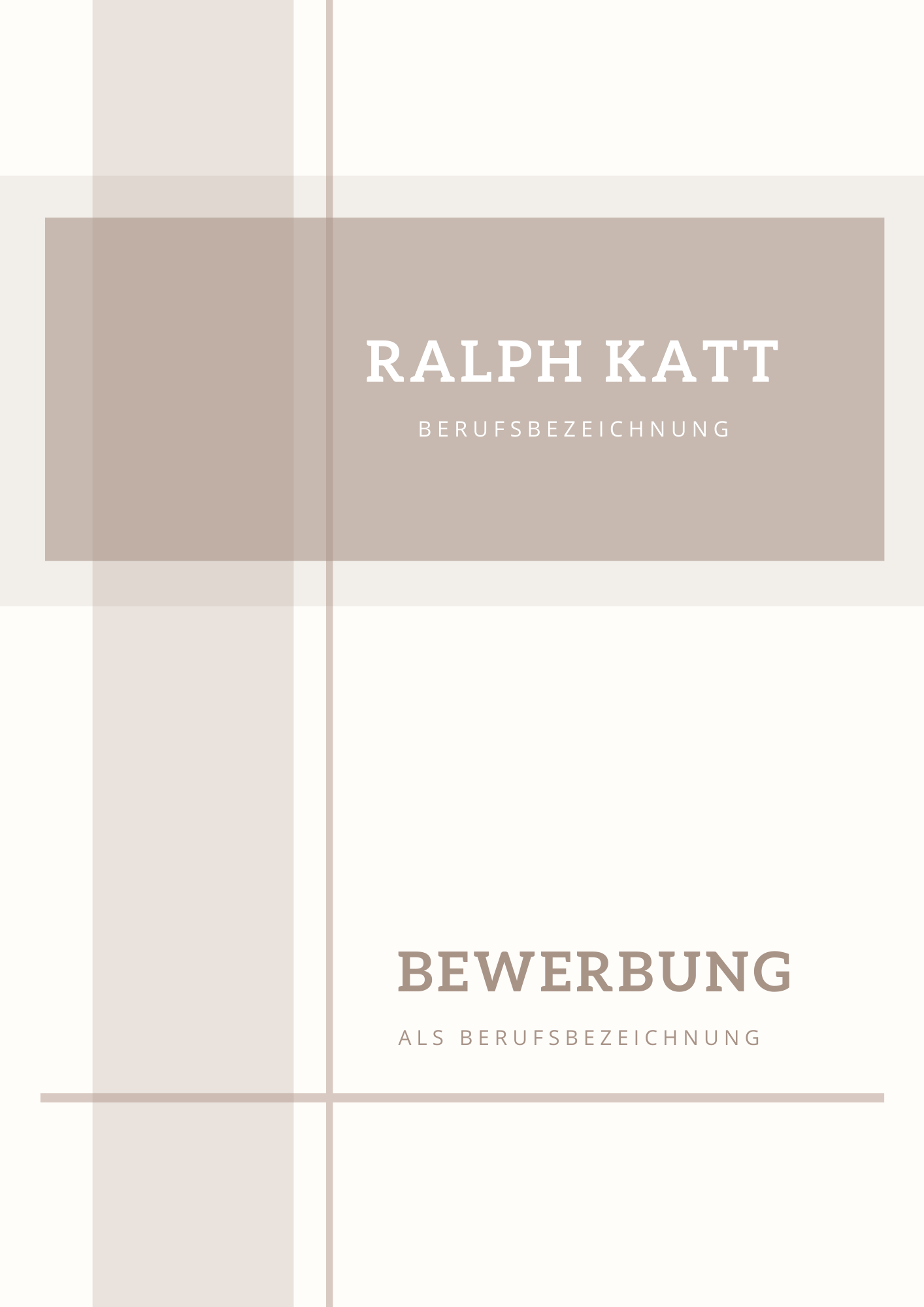 Bewerbungsvorlagen Set Ralph Katt Beige