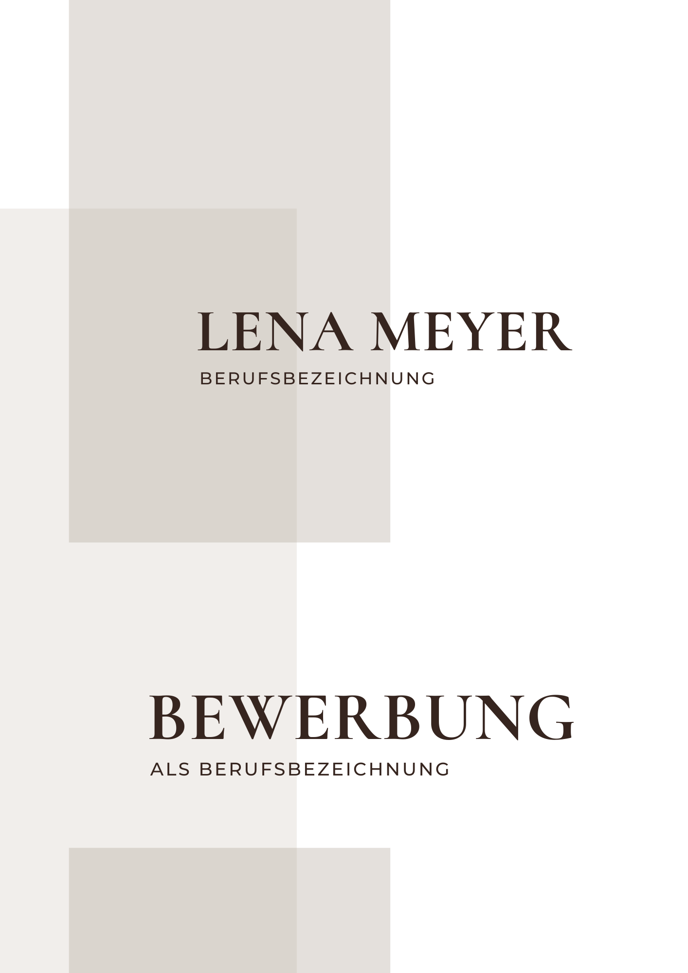 Bewerbungsvorlagen Set Lena Meyer Sahara