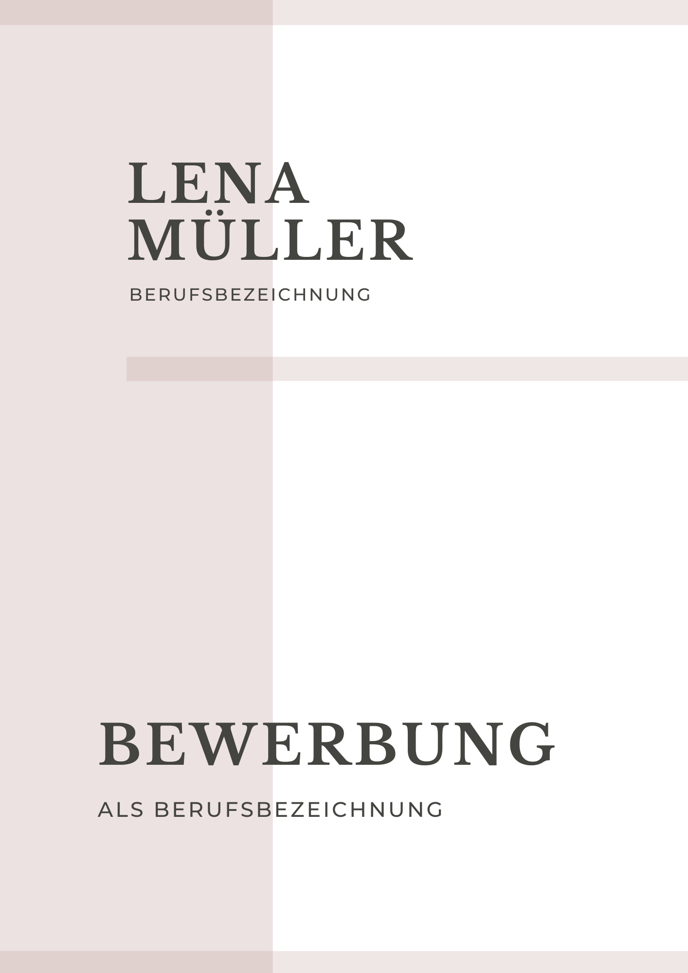 Bewerbungsvorlagen Set Lena Müller rosa