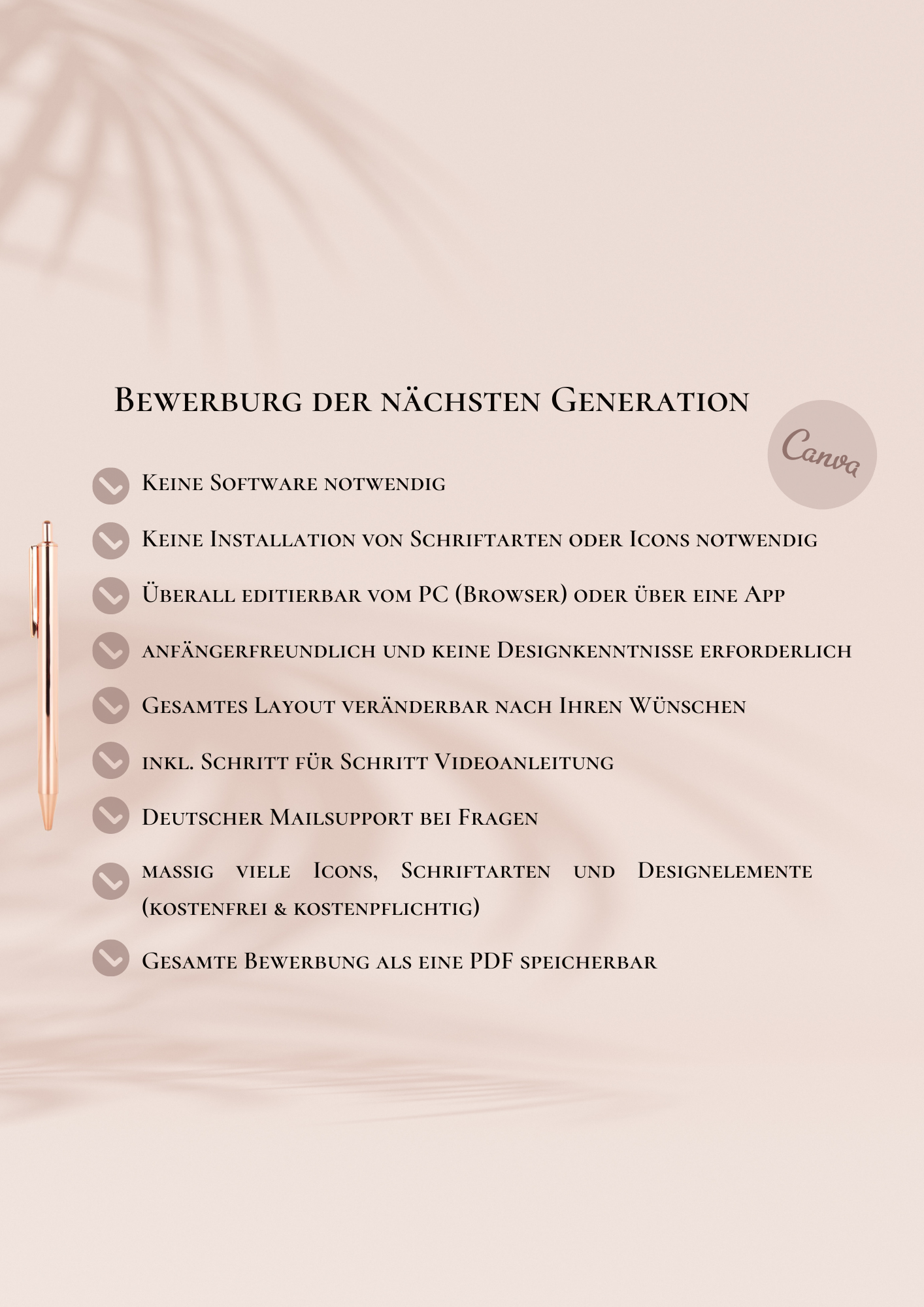Bewerbungsvorlagen Set Lena Müller rosa
